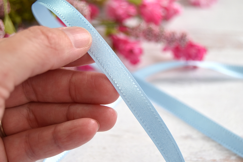 Baby Blue Satin Radiance Ribbon with Silver Shimmer – By the Yard – The  Ornament Girl's Market