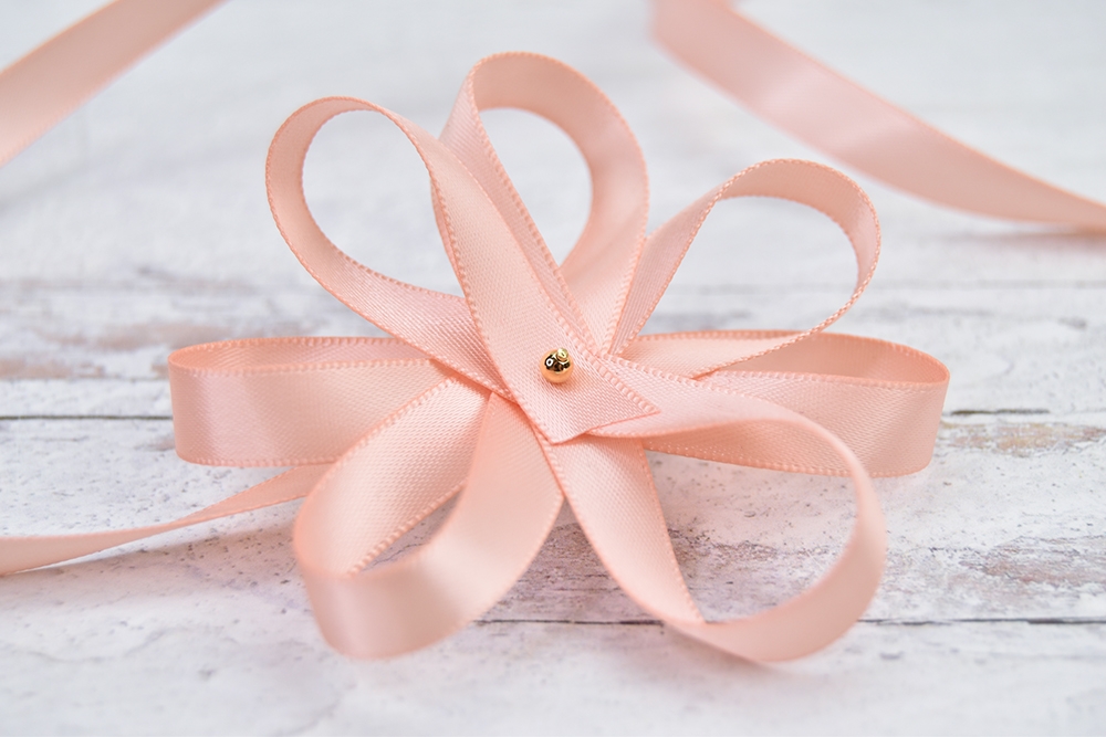Light Coral Pink Ribbon, Double Faced Satin Ribbon, Widths Available: 1  1/2, 1, 6/8, 5/8, 3/8, 1/4, 1/8 -  Australia