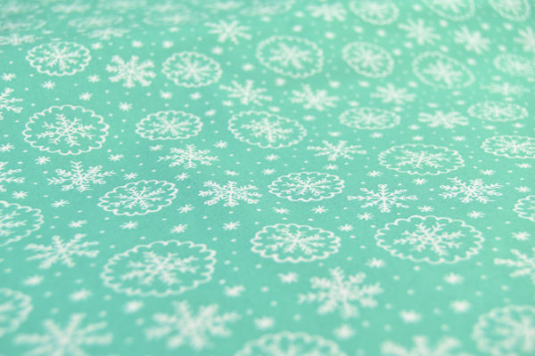 Moda Aqua Snowflake Fabric - Deck the Halls - By the Quarter Yard - Image 4