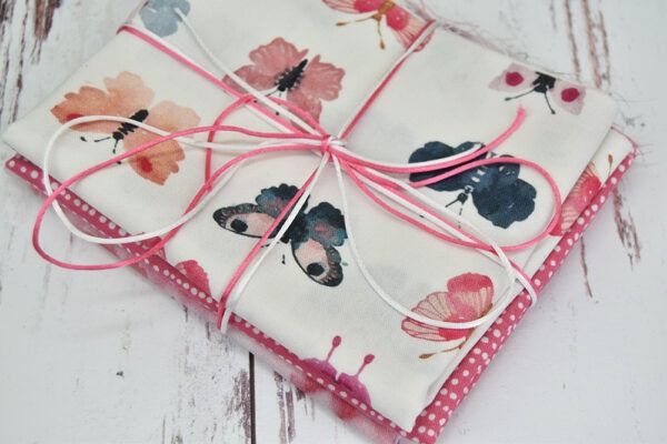 Quarter Yard Fabric Bundle - Butterflies in Pink - Image 2