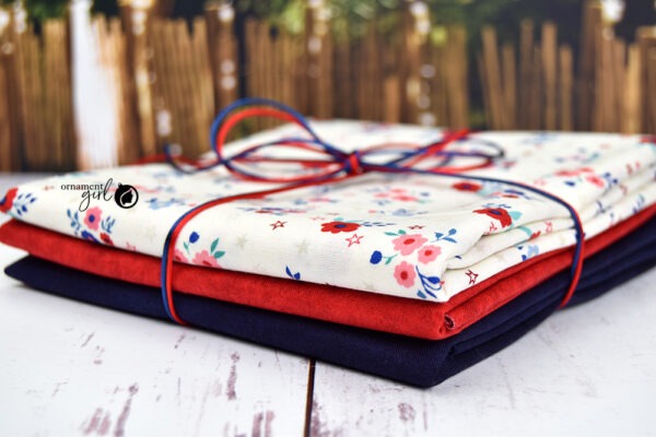 LIMIT 1: Half Yard Fabric Bundle - Patriotic Floral