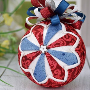 Finished Ornament - Elegant Patriotic Victoria