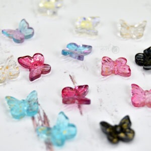 Glass Butterfly Beads - 14 Count