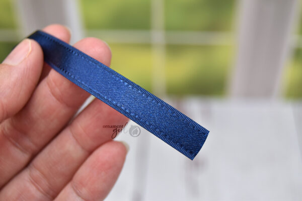 Navy Taffeta-Edged Satin Ribbon - By the Yard - Image 2