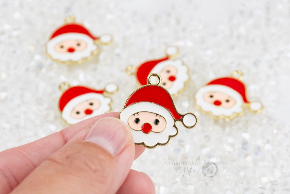Santa Face Charms - 5 count - Image 2